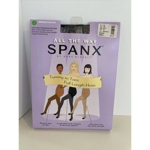 Spanx Medium Control Tummy to‎ Toes Full Length Hose Black Size E